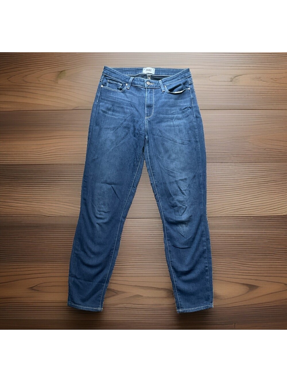 PAIGE Hoxton Ankle Jeans Womens 29 Blue Denim Cotton Spandex